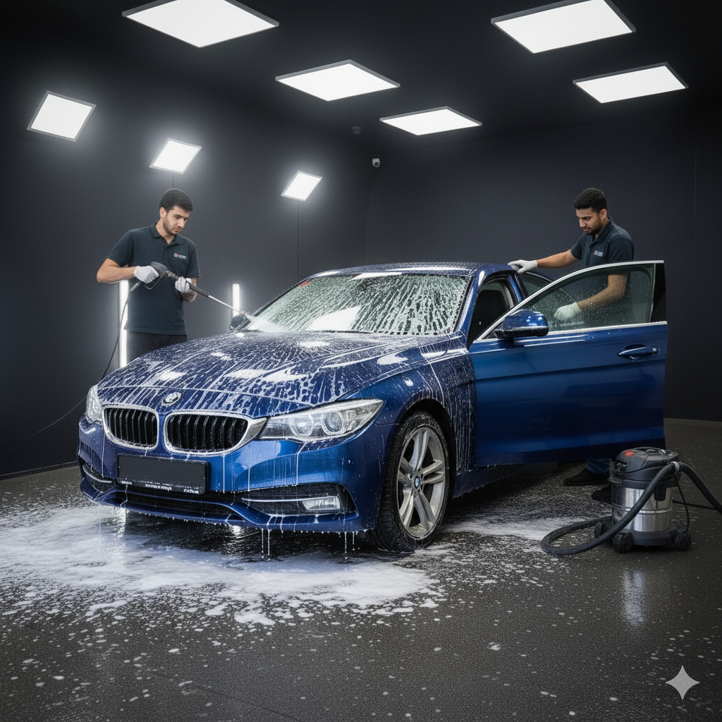 Wash & Vacuum with Wax (Sedan)